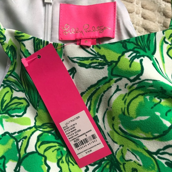 Lilly Pulitzer Pearl Romper in Flamingo - Picture 4 of 5